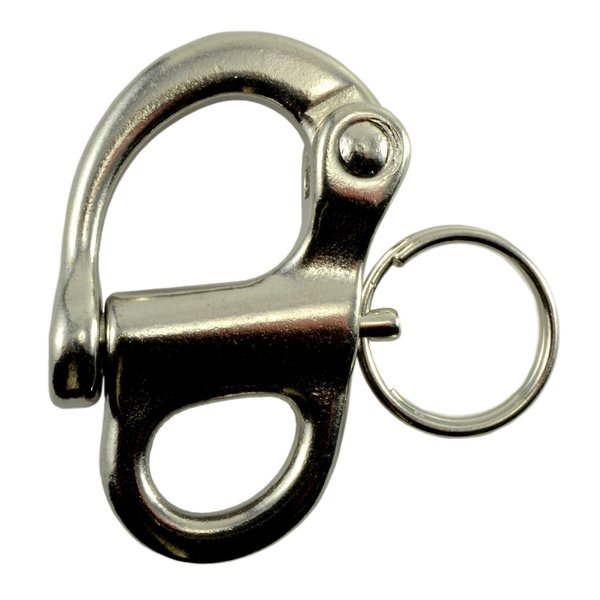Midwest Fastener 1/2" x 3/8" 316 Stainless Steel Fixed Snap Hook Shackles 2PK 35781